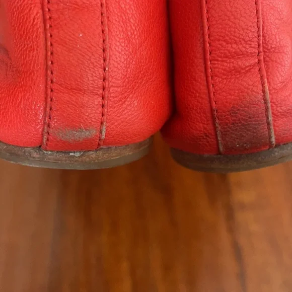 Tory Burch scarlet red ballet flats. Size 8.5 - Picture 5 of 5